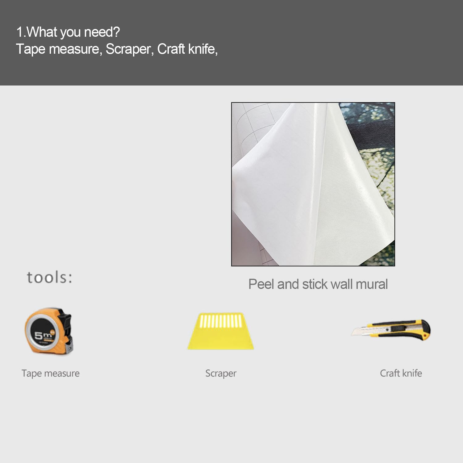 Forest Landscape Wall murals Woodland Tree Peel and Stick self Adhesive Wallpaper for Bedroom Living Room - 85"x118"