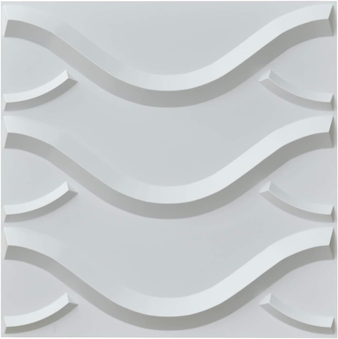 Art3d Decorative 3D Wall Panels 12 Pack 19.7" x 19.7" Creative Wall Panel for Indoor Decoration, Carbon Black