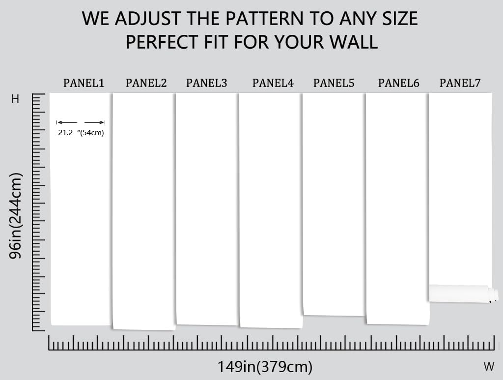 Hazy Forest Wall Mural, Abstract Nature Landscape Wallpaper, Background Wall Decoration Patterns（Non-self-Adhesive）