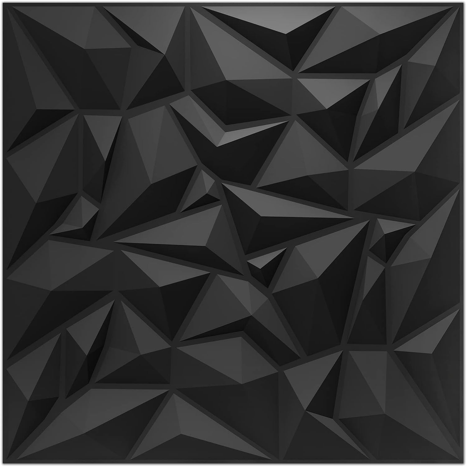Art3d Decorative 3D Wall Panels 12 Pack 19.7" x 19.7" Creative Wall Panel for Indoor Decoration, Carbon Black