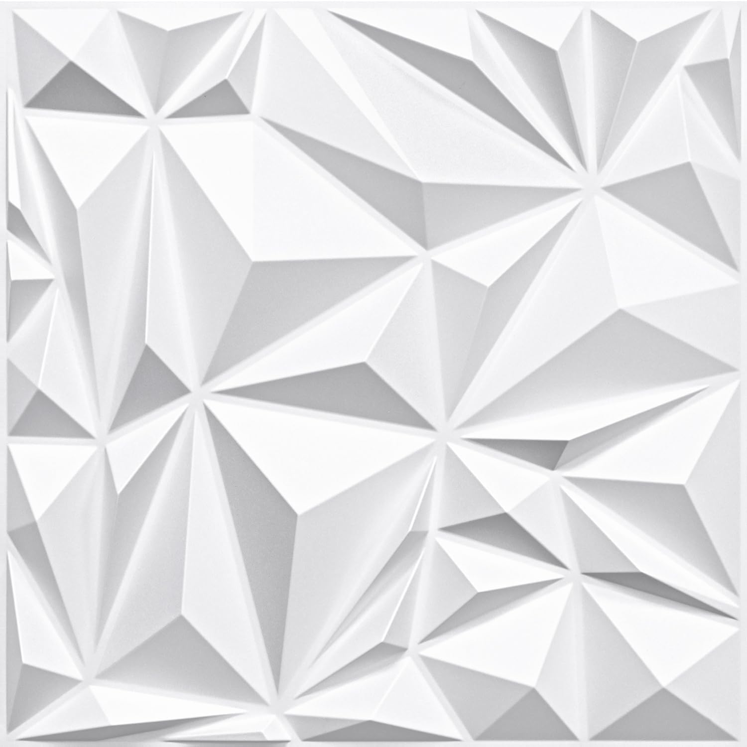 STICKGOO Diamond 3D Wall Panels, Brushed Silver Decorative Wall Covering Panels for Interior Wall Decor, PVC Accent Wall Panels for Living Room Bedroom Game Room