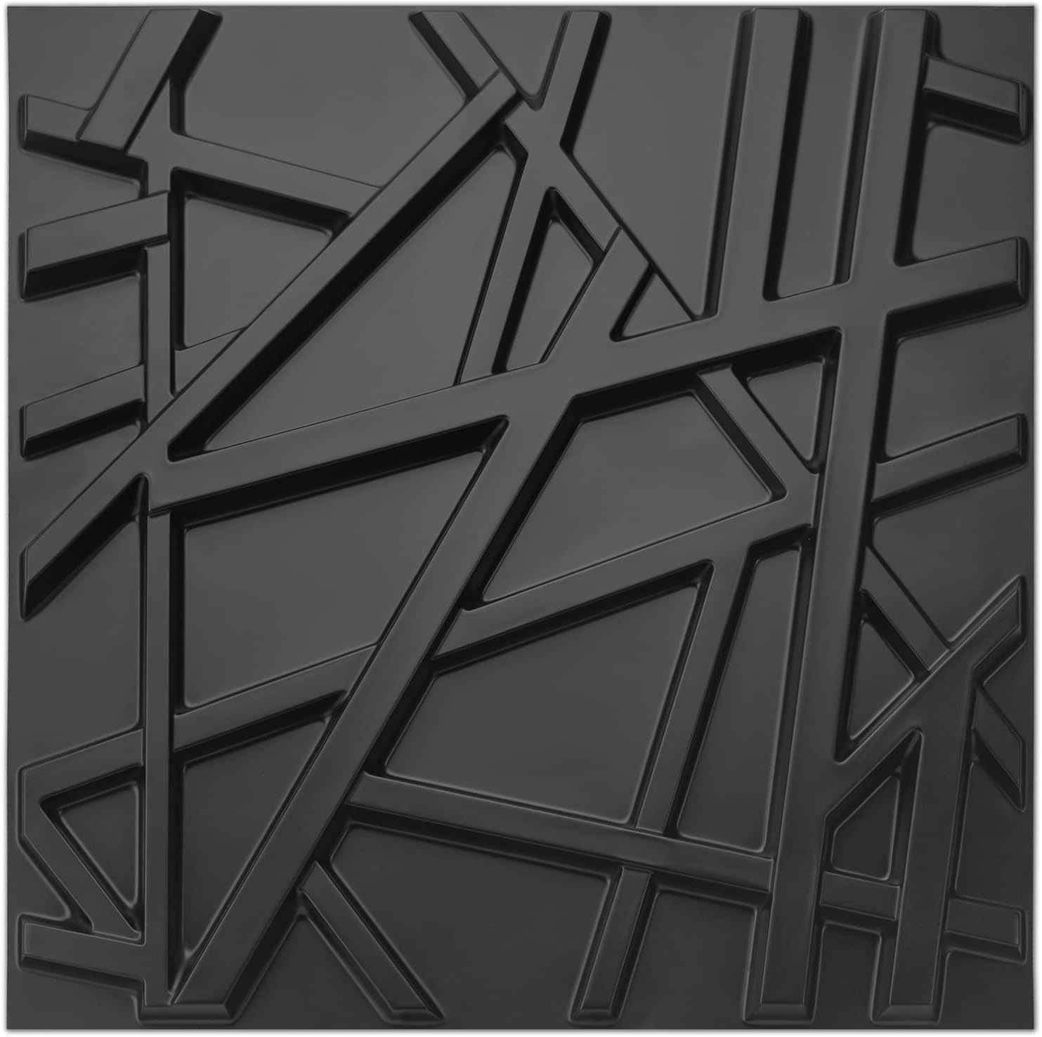Art3d Decorative 3D Wall Panels 12 Pack 19.7" x 19.7" Creative Wall Panel for Indoor Decoration, Carbon Black
