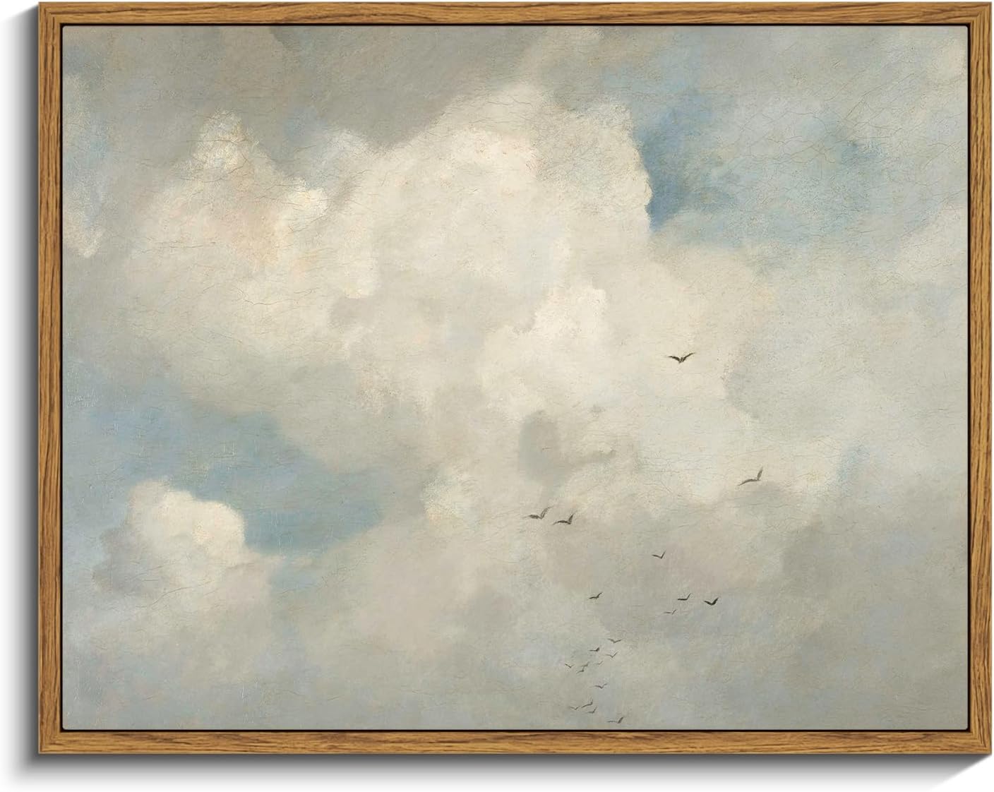 InSimSea Framed Canvas Wall Art Vintage Decor, Landscape Wall Art, Meadow with Flowers Art, Modern Farmhouse Decor, Cottagecore Bedroom Bathroom Office Decorations, 24"x36"