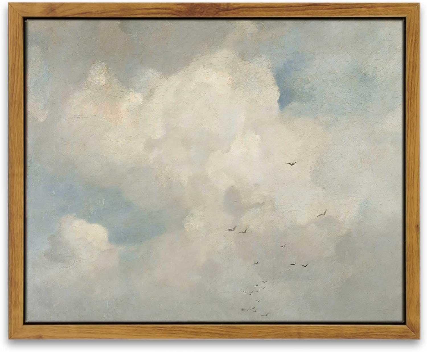 InSimSea Framed Canvas Wall Art Vintage Decor, Landscape Wall Art, Meadow with Flowers Art, Modern Farmhouse Decor, Cottagecore Bedroom Bathroom Office Decorations, 24"x36"