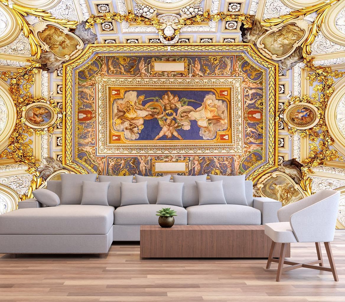 Sunshine Forest Mural Wallpaper Landscape Tree Wallpaper Large Nature Scenery Wall Mural for Living Room (not self-Adhesive)