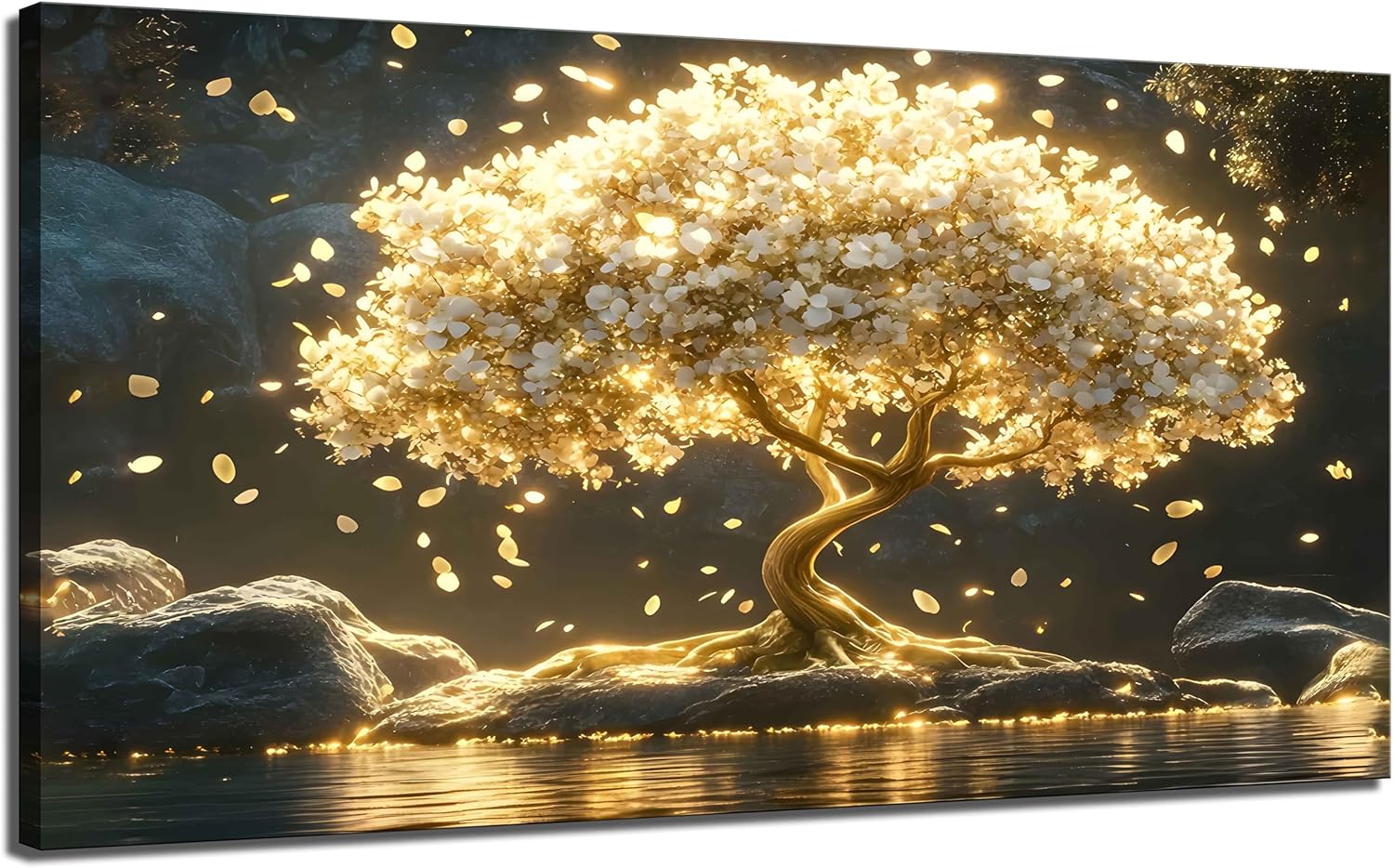 Large Living Eucalyptus Leaf Canvas Wall Art Teal White Botanical Abstract Decor painting Pictures Modern Nordic Plant Flowers Posters Prints for Bathroom Bedroom Office Hallway Home Decoration