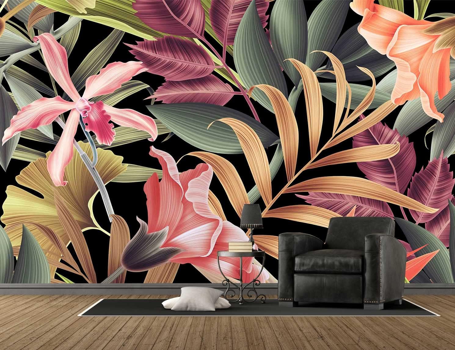 Sunshine Forest Mural Wallpaper Landscape Tree Wallpaper Large Nature Scenery Wall Mural for Living Room (not self-Adhesive)